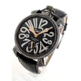 ウブロ 時計 コピー 一番人気 、 ガガミラノ マニュアーレ48mm 手巻き ダイヤ＆ダイヤモンド メンズ 5012.1D.6 コピー 時計